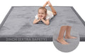 Large 79"x118" Baby Activity Play Mat for Floor,2" Extra Thick Elasti Foam Mat for Tummy Time &Crawling,Non-Slip Nursery Rug for Infants,Toddlers & Kids,Tatami Style for Classroom&Playroom (Dark Grey)