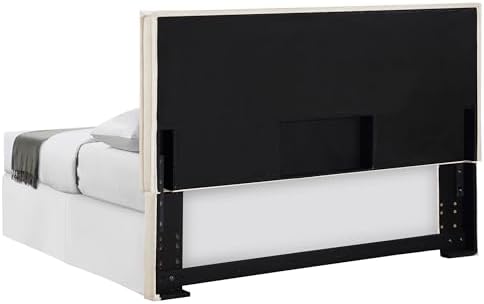 Coaster Izzy King and Cal King Upholstered Panel Headboard, Sand 315985K