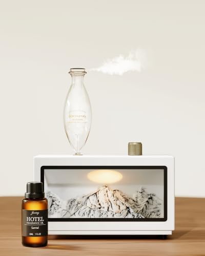 Waterless Oil Diffuser, Snowy Mountains Style, 3 Color Light with Bulb