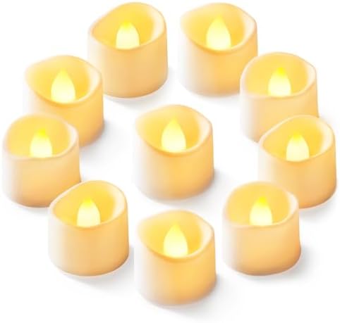Homemory 12-Pack Flameless Tea Lights Candles Battery Operated, 200+ Hours
