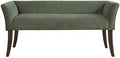 Madison Park Accent Bench, Plush Upholstered, Nailhead Trim, & Padded Seat Entryway Bench Small, End of Bed Bench with Back, 49.5" W x 19.25" D x 23" H, Green