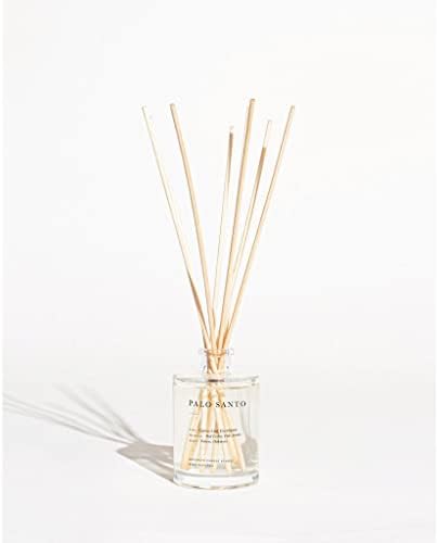 Brooklyn Candle Studio Luxury Palo Santo Reed Diffuser, 8 Rattan Reeds