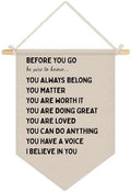 Wheatwin Classroom Decor, Positive Affirmations Wall Decor, Before You Go Be Sure to Know Pennant Flag Banner for Kids Nursery Toddler Bedroom Classroom Playroom 15x11 Inch