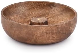 EDHAS Incense Burner Stick Holder Bowl, Ash Catcher Bowl for Home Décor, Meditation, Yoga (5" x 5" x 1.5")