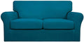 Easy-Going 3 Pieces Stretch Loveseat Couch Cover for 2 Cushion Washable