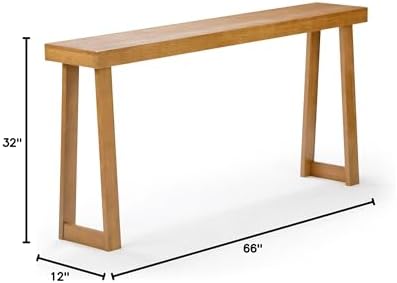 Plank+Beam Classic Console Table, 66 Inch, Pecan