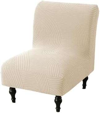 Eco-Ancheng Armless Chair Slipcover Removable Armless Accent Chairs Covers Washable Armless Slipper Chair Slipcover Printed Armless Chair Furniture Protector Covers for Living Dining Room Hotel,21