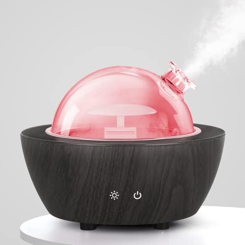 Glass Essential Oil Diffusers ，280ml Aromatherapy Diffuser for Essential Oils Large Room， BPA-Free Cool Mist Humidifier with 7 Colors Lights Auto Off for for Office, Home, Yoga, Spa