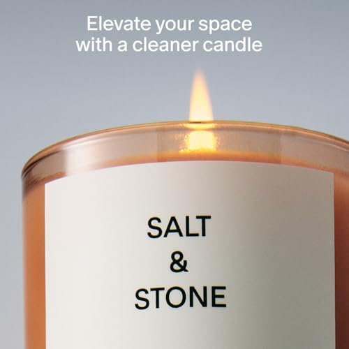 Salt & Stone Coconut & Soy Blend Scented Candle, Bergamot & Hinoki 8.5 oz