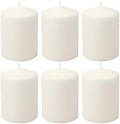 Stonebriar Unscented White Tall Pillar Candles, 35 Hour Burning Candle Pillars, Perfect for Decor, Weddings, Emergencies 3" X 4", 6 count