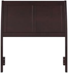 AFI, Portland Twin Sleigh Solid Wood Panel Headboard, Espresso