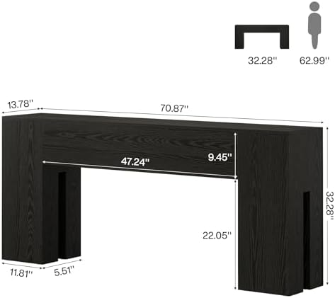 Tribesigns 71-Inch Long Console Table for Entryway, Farmhouse Sofa Console