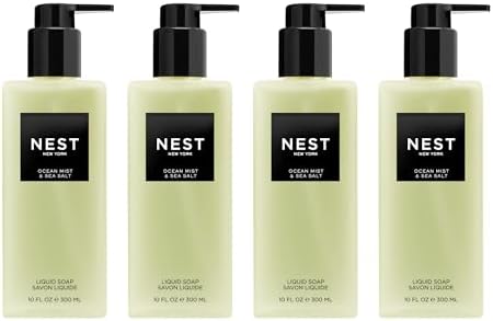 NEST New York Liquid Soap Set, Ocean Mist & Sea Salt - Pack of 4