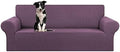 KEKUOU Stretch Oversized Couch Covers for Sofa Slipcover,Dark Purple
