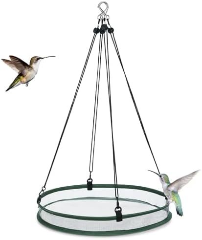 FoldTier 1 Piece Bird Seed Catcher Tray Hanging Round Mesh,16 Inch