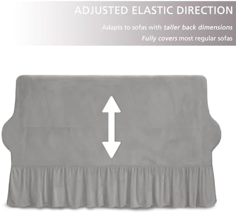 Light Grey Couch Covers for Sofa Cover Universal Slipcovers with Skirt