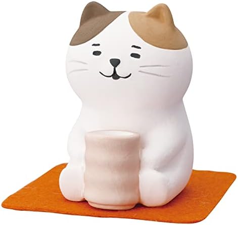 Stone Diffuser Tea-Drinking Animals [ Designed in Japan] Non Electric Passive Diffuser for Essential Oil and Aromatherapy (Ceramic/Clay) (Tea-Drinking cat)