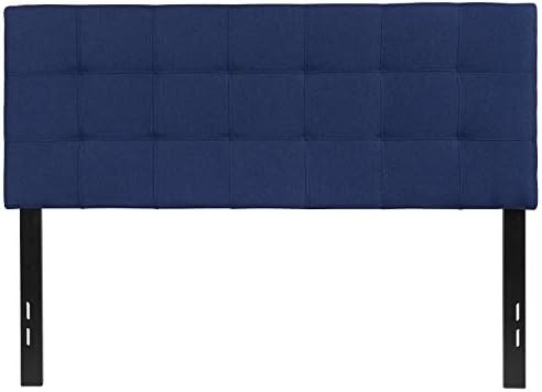 EMMA + OLIVER Navy Full Quilted Tufted Headboard