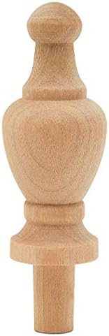 Small Wood Finials, 2-7/8 inch Wooden Finials for Crafting, DIY Dcor, and Wooden Finial Crafts, Pack of 50, by Woodpeckers