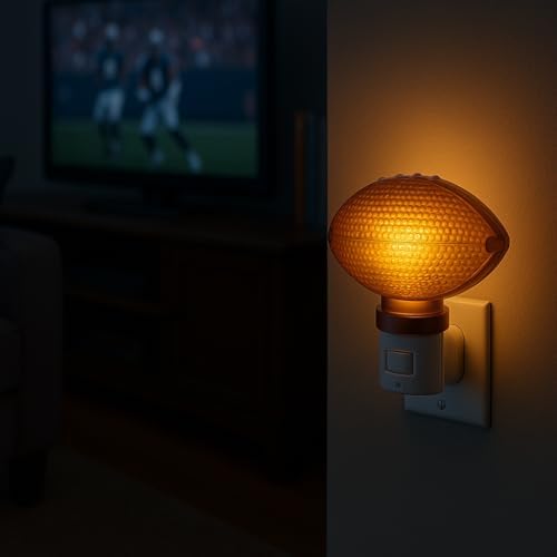 Novelty Lights LED Football Shape Sports Night Light with Swivel Plug