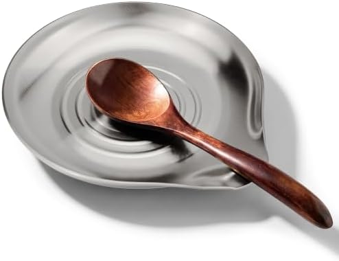 VanlonPro Kitchen Stainless Steel Spoon Rest for Multiple Utensils, Silver