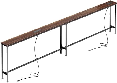 SUPERJARE 102 Inch Sofa Table with 2 Power Outlets and USB-C Ports