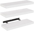 Amada 15.7" Floating Shelves for Wall Decor & Storage, Set of 3, White