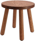Solid Wooden Stool,Plant Stand,Step Stool,Light Walnut,15.8" H