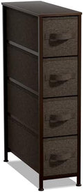 Sorbus 4-Drawer Narrow Dresser for Bedroom (Brown)