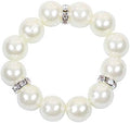 ZiDeTang 20Pcs Pearl Rhinestones Napkin Ring for Table Decoration Serviette Holder Party Decoration B
