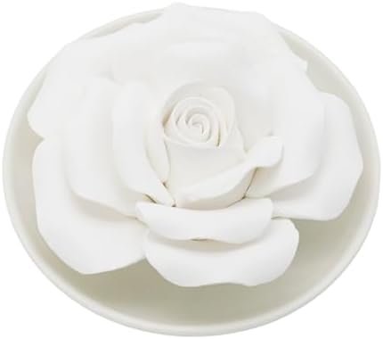 Flower Rose Ceramic Essential Oil Mini Diffuser, Ceramic Pallet A