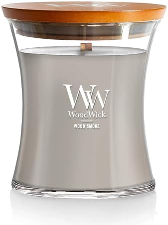 WoodWick Wood Smoke Scented Candle, Crackling Wick, 9.7oz