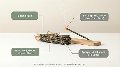 Satya Smudge Incense Stick – Hand-Rolled Indian Masala Incense for Meditation,Nag Champa, Superhit, Sandalwood, Dragon Blood, White Sage, Palo Santo (Smudge Mix)
