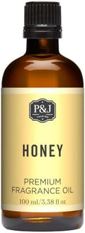 P&J Fragrance Oil - Honey Scented 100ml - Candle Scents, Soap Making, Diffuser Oil, Fresh Scents