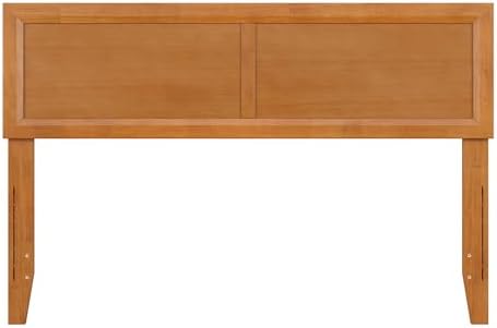 AFI, Sophia Adjustable Modern Full Wood Headboard, Light Toffee