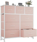 OLIXIS 9 Drawer Pink Dresser for Bedroom, Closet Organizers and Storage
