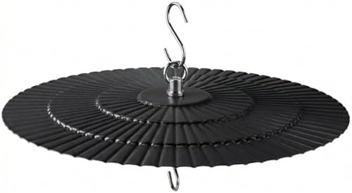 11.5" Metal Bird Feeder Rain Guard - Black