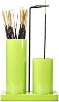 2 in 1 Incense Burner Holder for Sticks,Glass Incense Holder with Storage,Upside Down Incense Holder for Sticks with Glass Ash Catcher for Meditation Yoga Spa Room Home Decor[Completely Light Green]