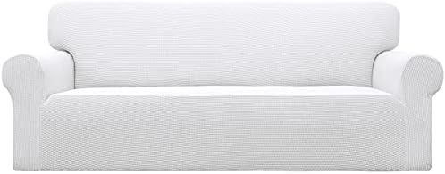 Easy-Going Stretch Couch Covers for Sofa Washable Large Snow White