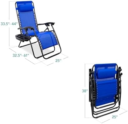 Best Choice Products Zero Gravity Chair Recliner, Cobalt Blue