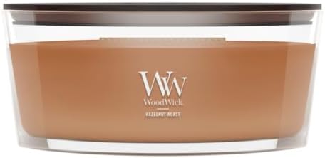 WoodWick Hazelnut Roast Scented Candle, Crackling Wick, 16oz