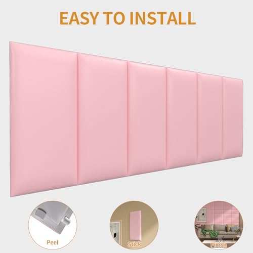 Headboards Wall Panel for Twin, Self-Adhesive 3D Wall Panels, Upholstered Wall Panel for Bedroom/Living Room (4 Pieces 9.84 in x 23.6 in)