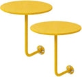 2 PS Wall Mounted Side Table Round Floating Nightstand L-Bracket Bar Table