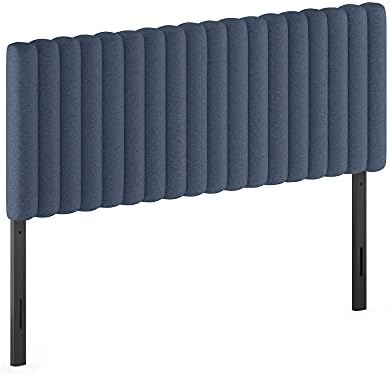 Furinno Roanne Upholstered Tufted Headboard, Denim, Queen