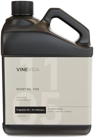 VINEVIDA [128 Fl Oz] Scent NO. 1105 Fragrance Oil for Cold Air Diffusers, Aromatic Notes of Citrus Coconut Woody, Essential Oils for Diffuser Oil Refill & Air Freshener Room Spray