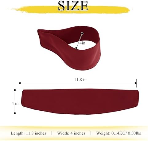 NICETOWN Strong Magnetic Curtain Tiebacks-Curtain Tiebacks for Wall No Screws Perfect of Curtains (Burgundy Red, 11.8 X 4 Inches, Set of 4)