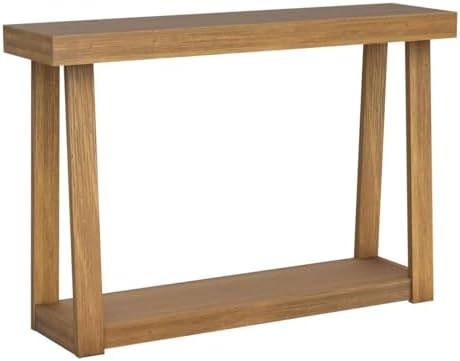 Plank+Beam Classic Console Table, with Shelf, 46 Inch, Pecan