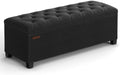SONGMICS Storage Ottoman Bench, Foot Rest with Legs, Load up to 661.4 lb