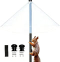 Squirrel Baffle for Bird Feeder Pole - 19 Inch for Shepherd’s Hook, Squirrel Proof Cone (2 Pack, Semi-Transparent)
