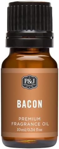 P&J Trading Fragrance Oil for Diffusers for Home - Bacon 10ml Fragrance Scents for Candle Making - Soap Making Supplies & Car Diffuser Scents